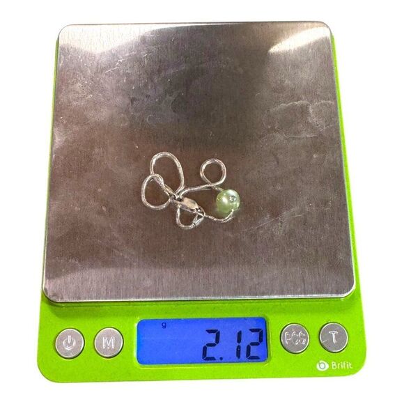 Sterling Silver 925 Snake Chain Bracelet For Charm Beads Green Gemstone 7.5" - Picture 5 of 8